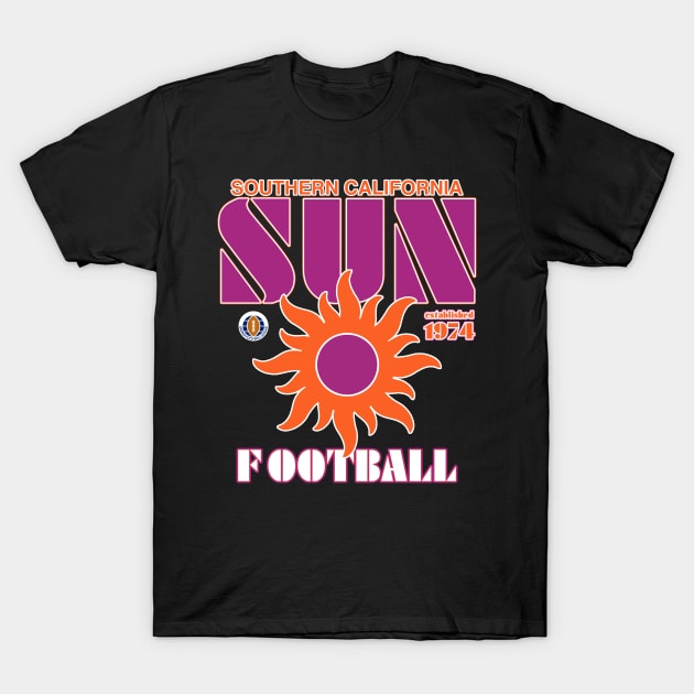 Southern California Sun Football T-Shirt by Tee Arcade